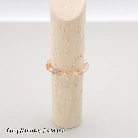 Bague en quartz rose