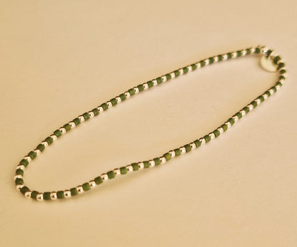 Le bracelet 1,8 argent et perles Miyuki