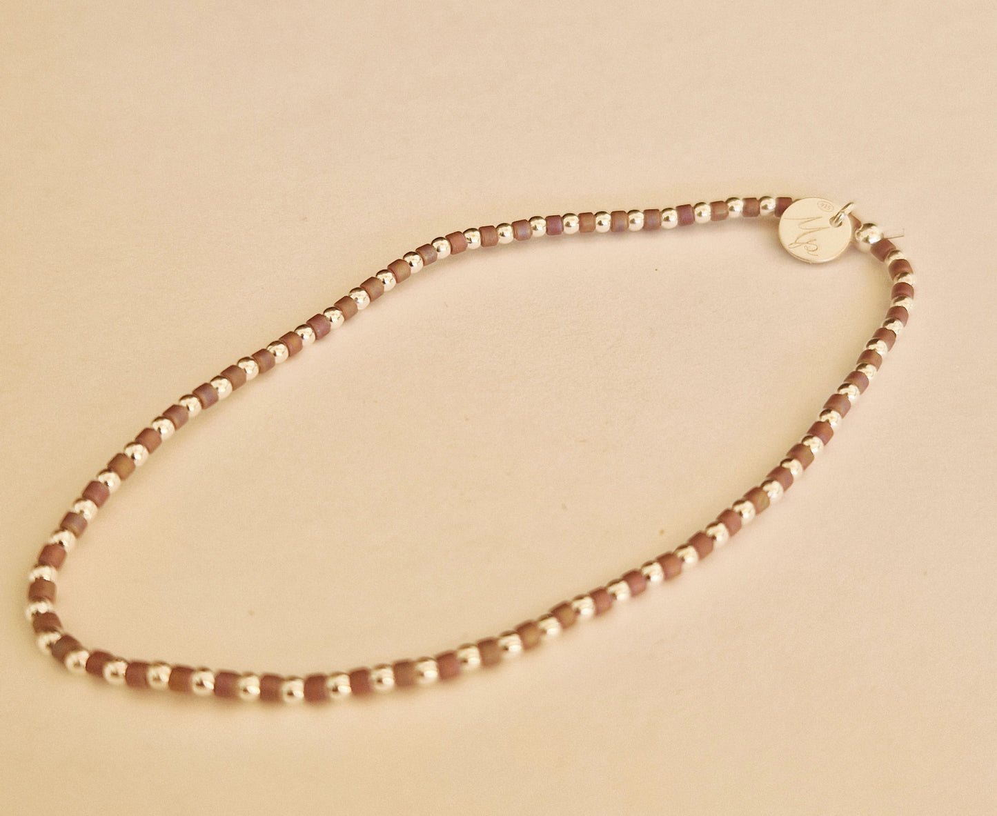 Le bracelet 1,8 argent et perles Miyuki