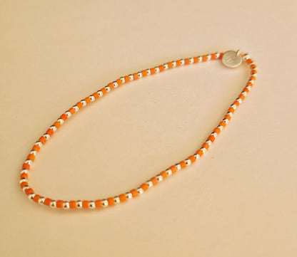 Le bracelet 1,8 argent et perles Miyuki