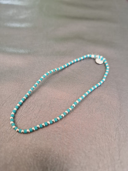 Le bracelet 1,8 argent et perles Miyuki