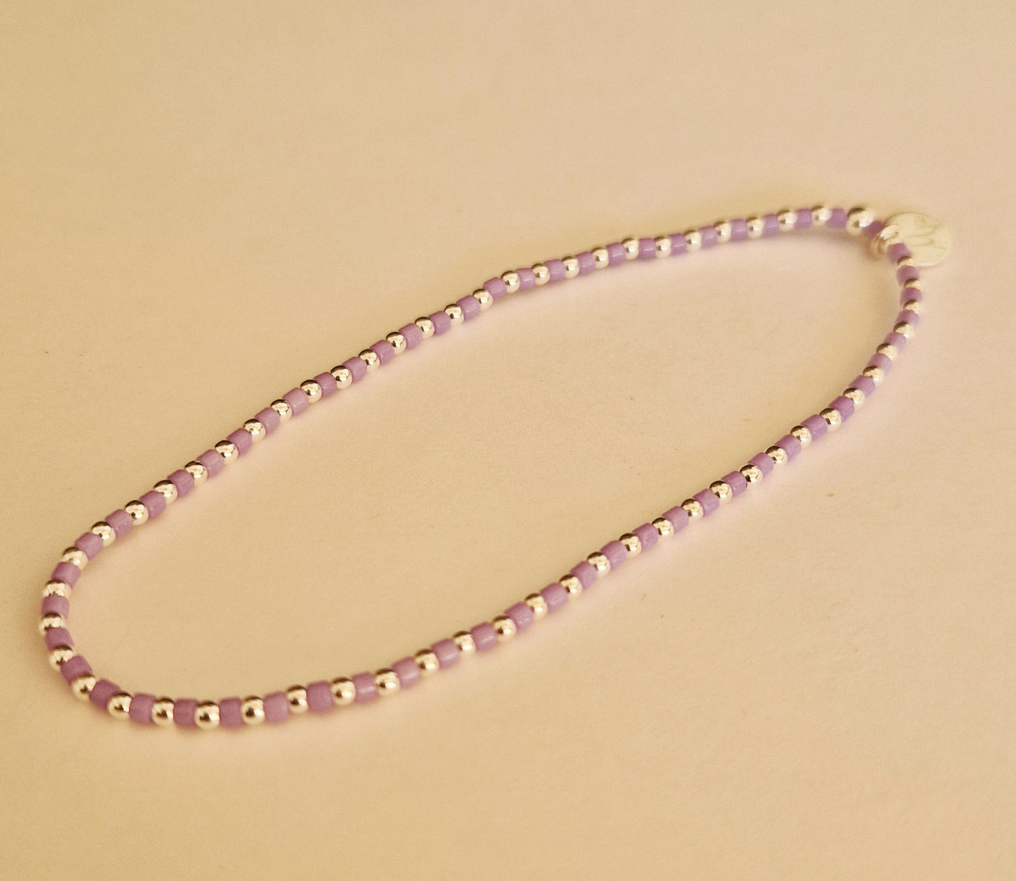 Le bracelet 1,8 argent et perles Miyuki