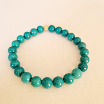 Bracelet en pierres (lave, onyx, jade, magnésite, cornaline, aventurine)