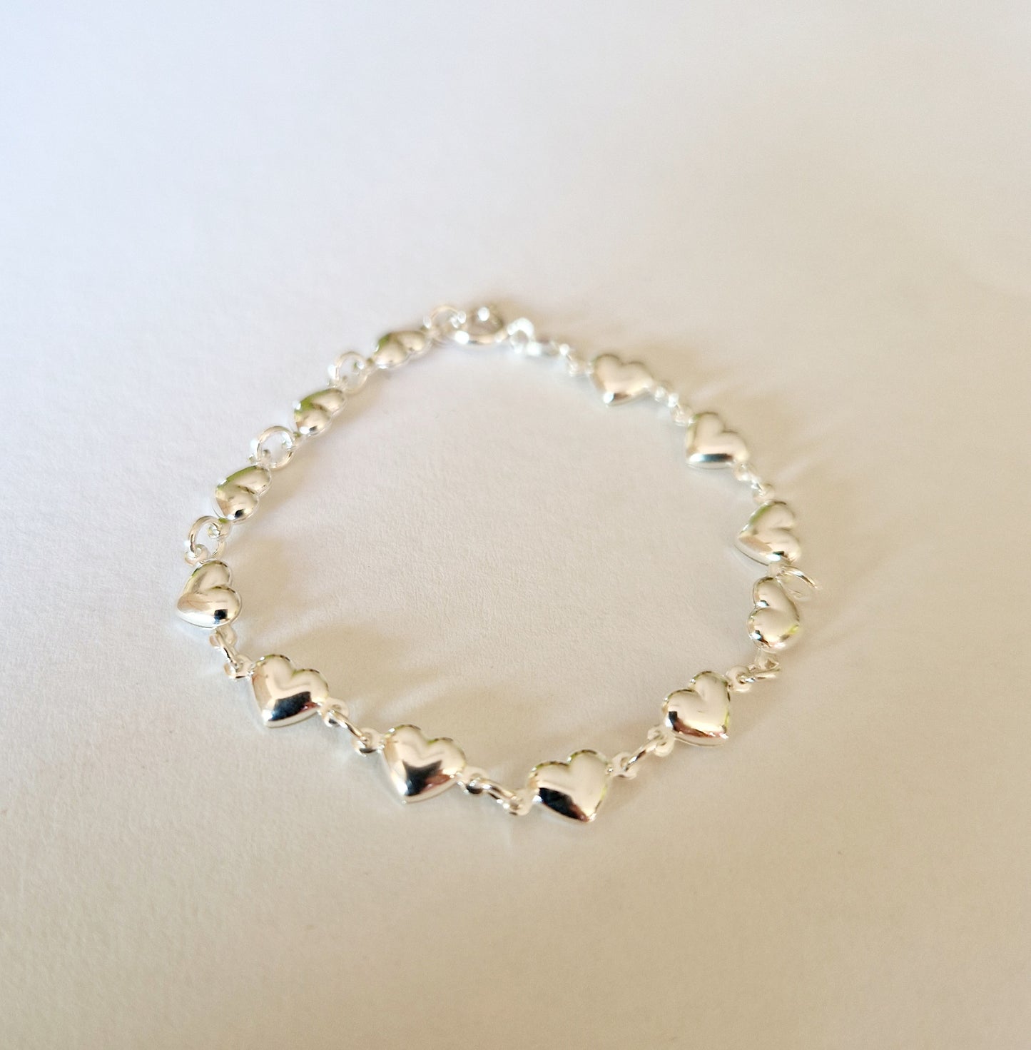 Bracelet cœur en argent