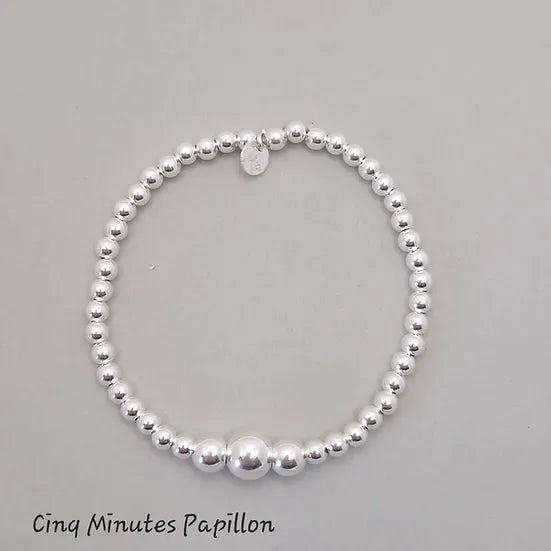 Bracelet en argent 4mm dégardé