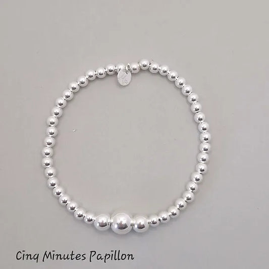 Bracelet en argent 4mm dégardé