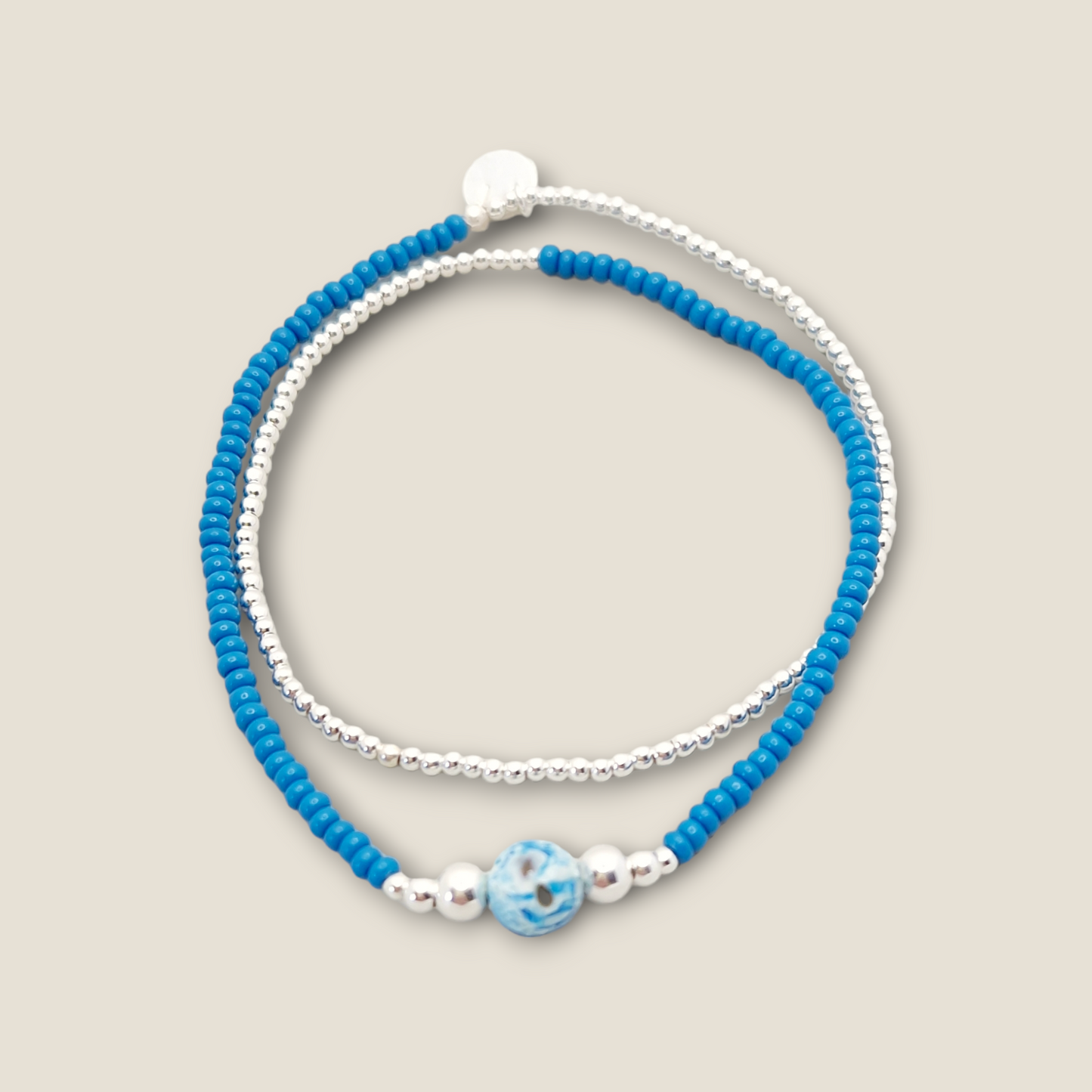 Bracelet double blue jean/Agathe