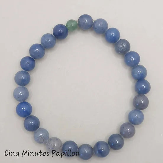 Bracelet en aventurine bleue