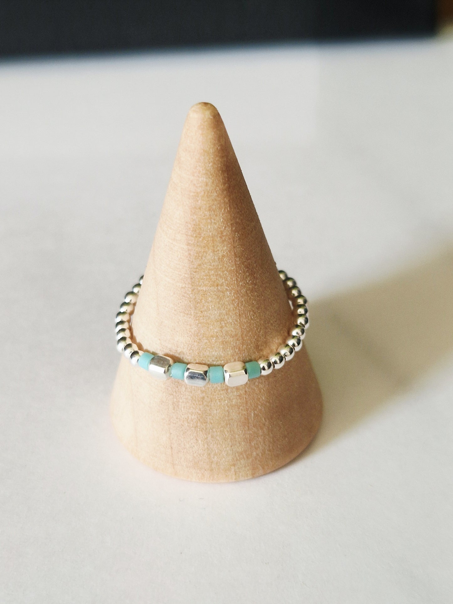 La bague cube argent