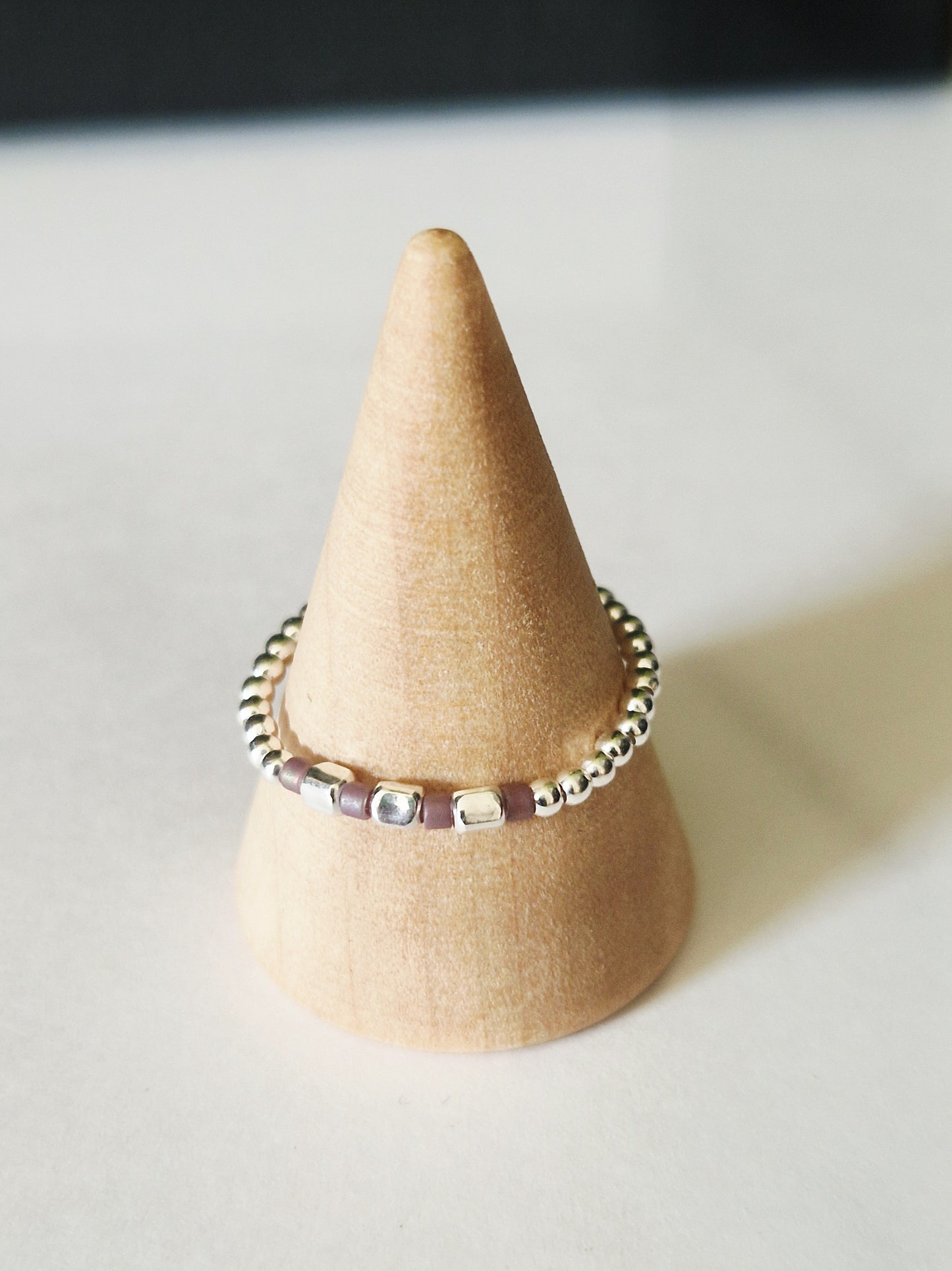 La bague cube argent