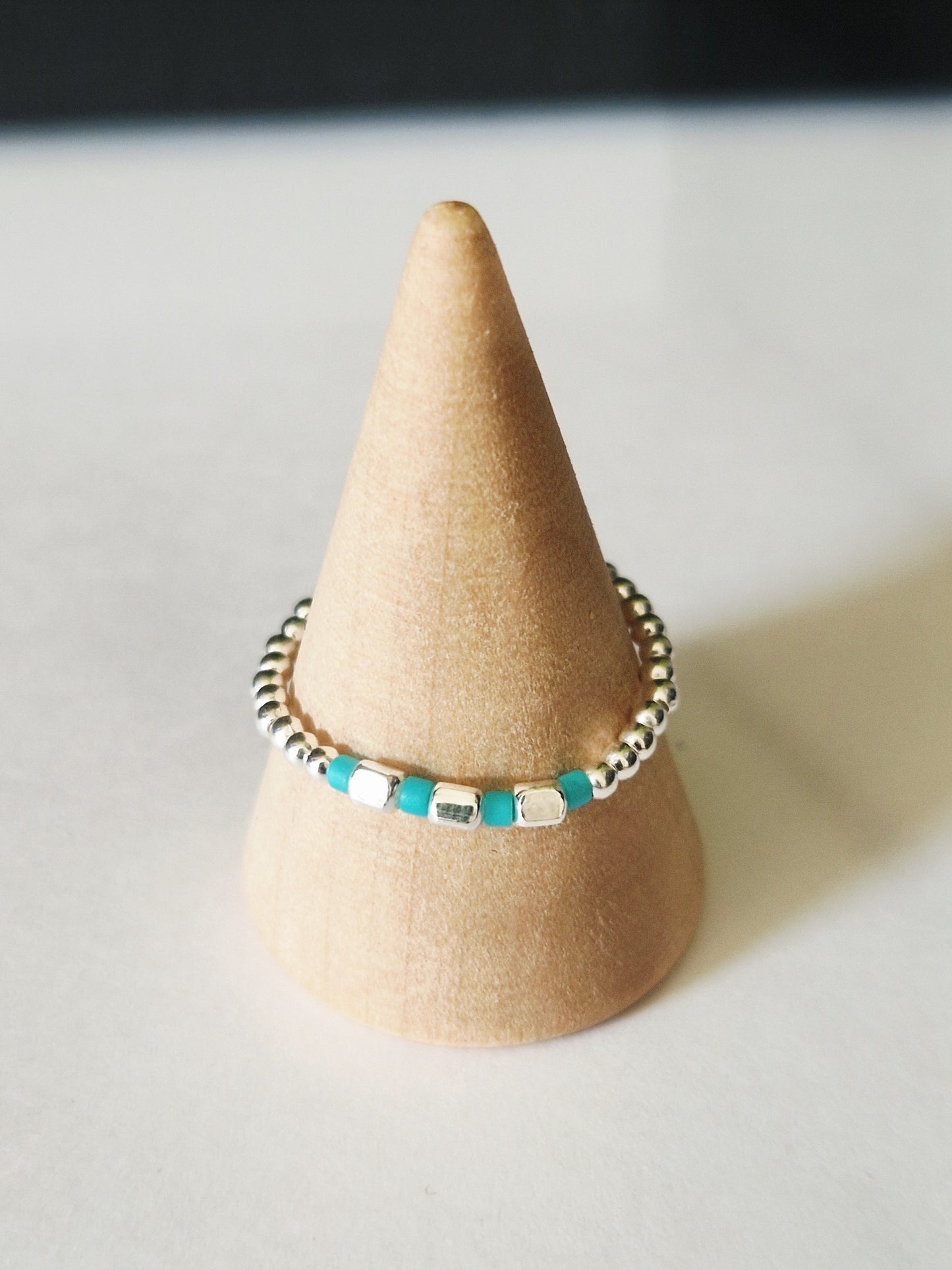 La bague cube argent