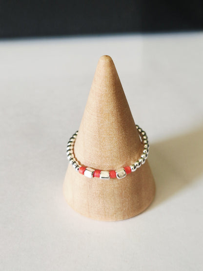 La bague cube argent