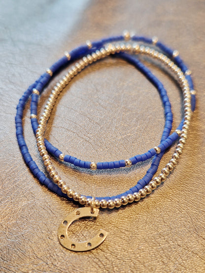 Trois bracelets argent/Miyuki