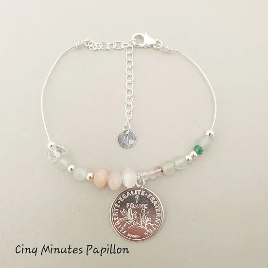 Bracelet sur fil d'argent 925 malléable