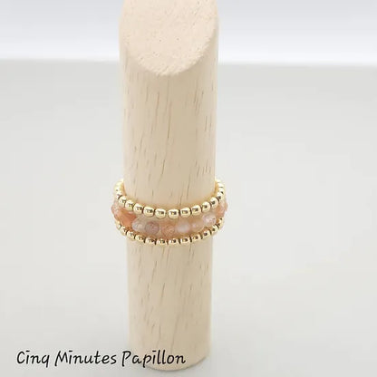 Bague en quartz rose